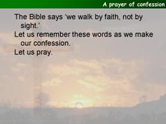 A prayer of confession