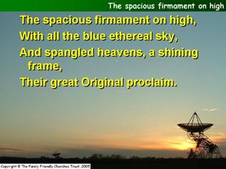 The spacious firmament on high