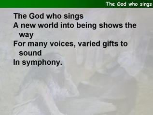 The God who sings