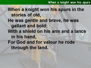 When a knight won his spurs
