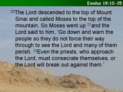 Exodus 19:10-25