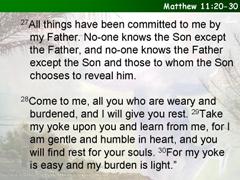 Matthew 11:20-30