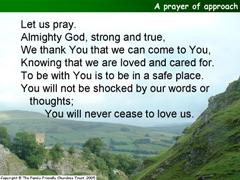 A prayer of approach