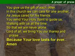 A prayer of praise