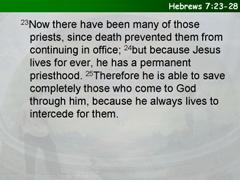 Hebrews 7:23-28