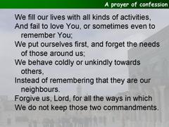 A prayer of confession