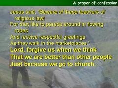 A prayer of confession