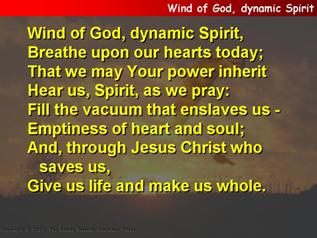 Wind of God, dynamic Spirit