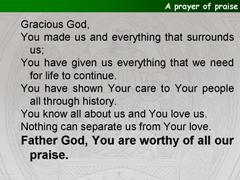 A prayer of praise