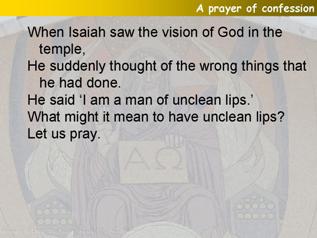 A prayer of confession