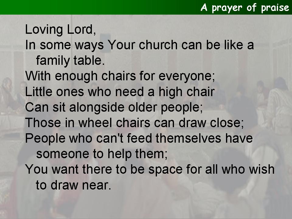 A prayer of praise