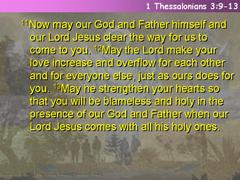 1 Thessalonians 3:9-13