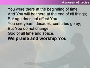 A prayer of praise