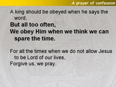 A prayer of confession