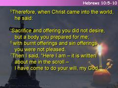 Hebrews 10:5-10