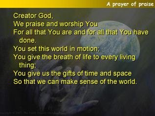 A prayer of praise