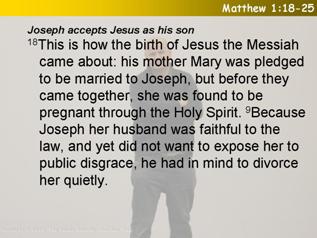 Matthew 1:18-25