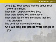 A prayer of praise