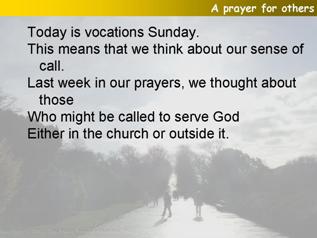 A prayer for Vocations Sunday