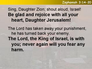 Sing, Daughter Zion (Zephaniah 3.14-20)