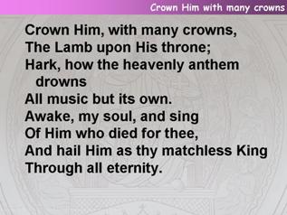 Crown Him with many crowns