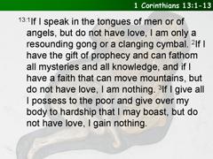 1 Corinthians 13:1-13