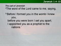 Jeremiah 1:4-10