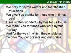 A prayer for Church Music Sunday