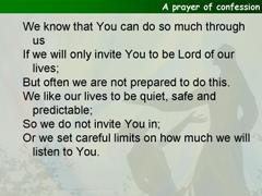 A prayer of confession