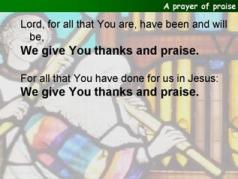 A prayer of praise