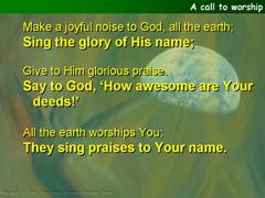 A call to worship