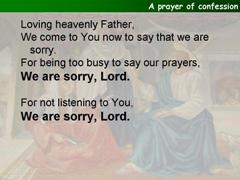 A prayer of confession