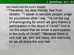 1 Corinthians 10:1-24