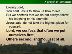 A prayer of confession