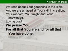 A prayer of praise