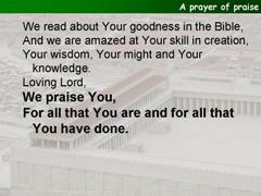 A prayer of praise