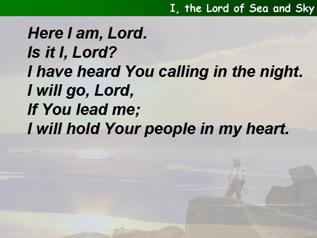 I, the Lord of sea and sky
