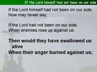 If the Lord himself had not been on our side (Psalm 124)