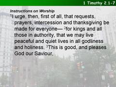 1 Timothy 2.1-7