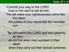 Psalm 37.1-9