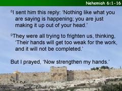 Nehemiah 6:1-16