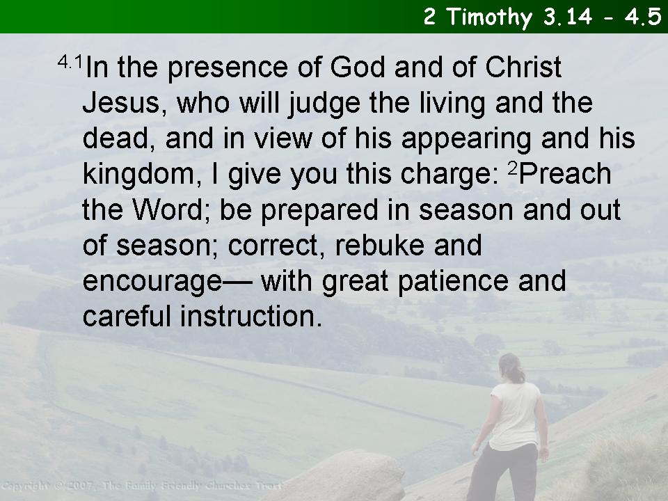2 Timothy 3.14 - 4.5