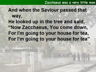 Zacchaeus was a very little man