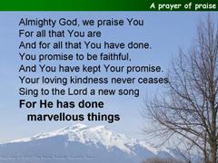 A prayer of praise