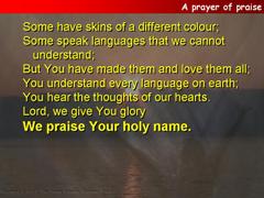 A prayer of praise